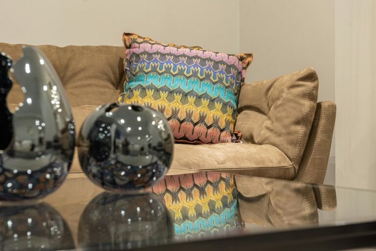 cozy layered sofa cushions