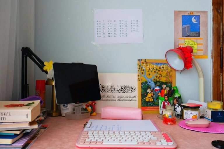 productive minimal study corner